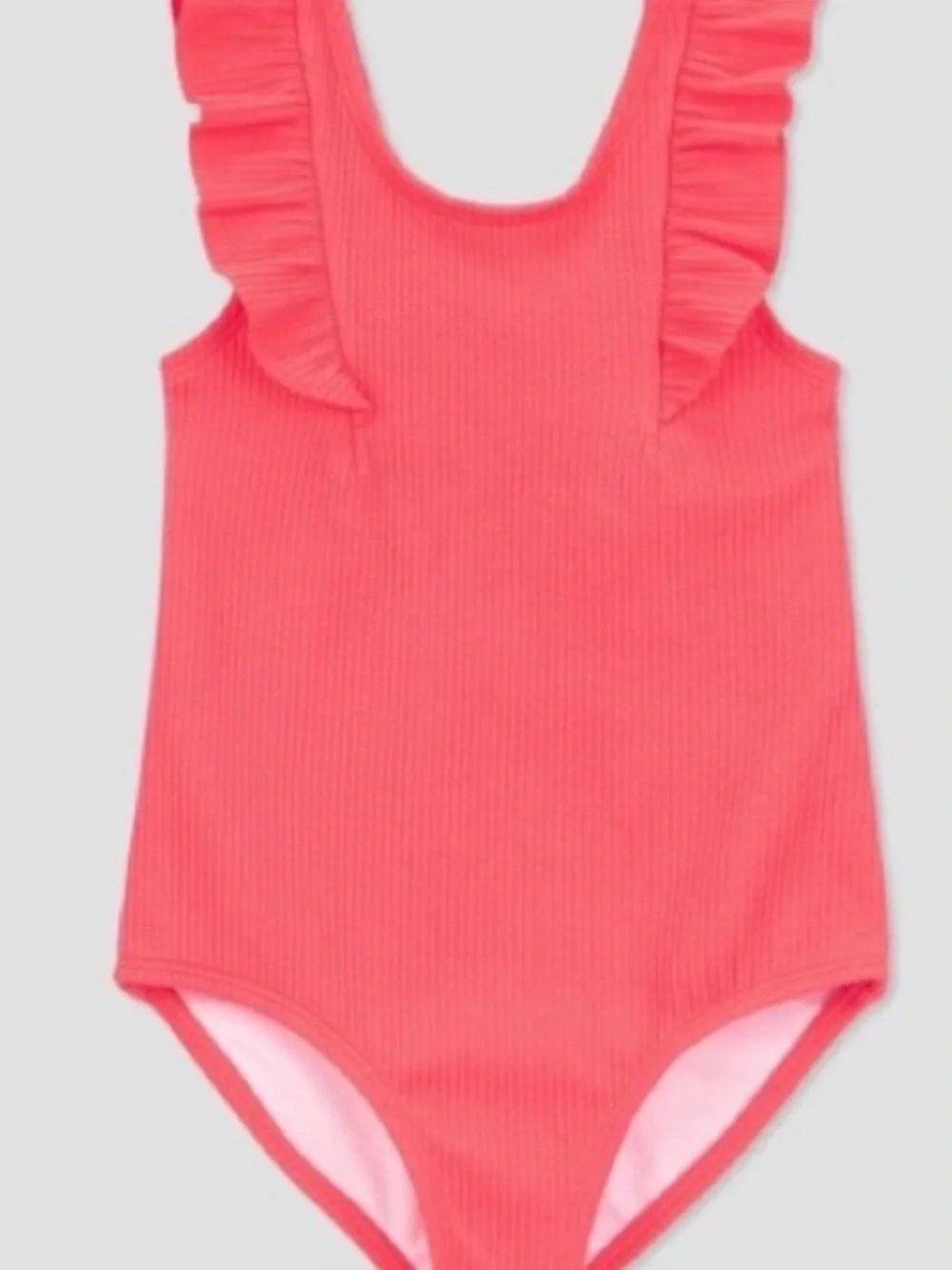 Carter's Just One You Toddler Girls' Ruffle Textured Swimsuit - Pink  Size 2T